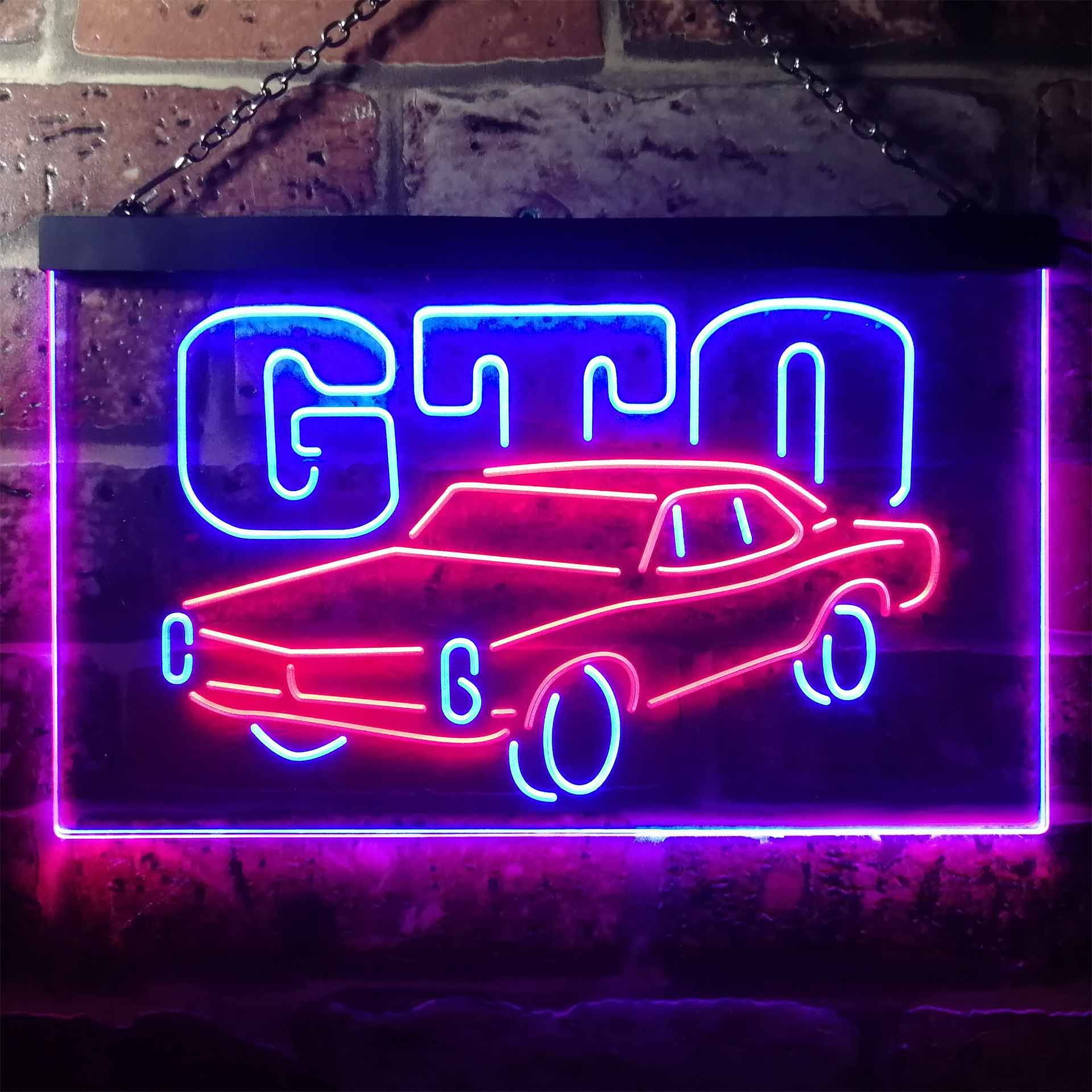 Pontiac GTO Classic Dual LED Neon Light Sign